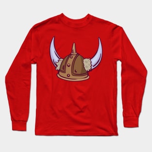 Cartoon viking helmet Long Sleeve T-Shirt